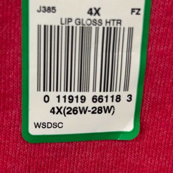 JMS Just My Size By Hanes Women's Size 4X EcoSmart Pink Sweatshirt NWT - Picture 6 of 9